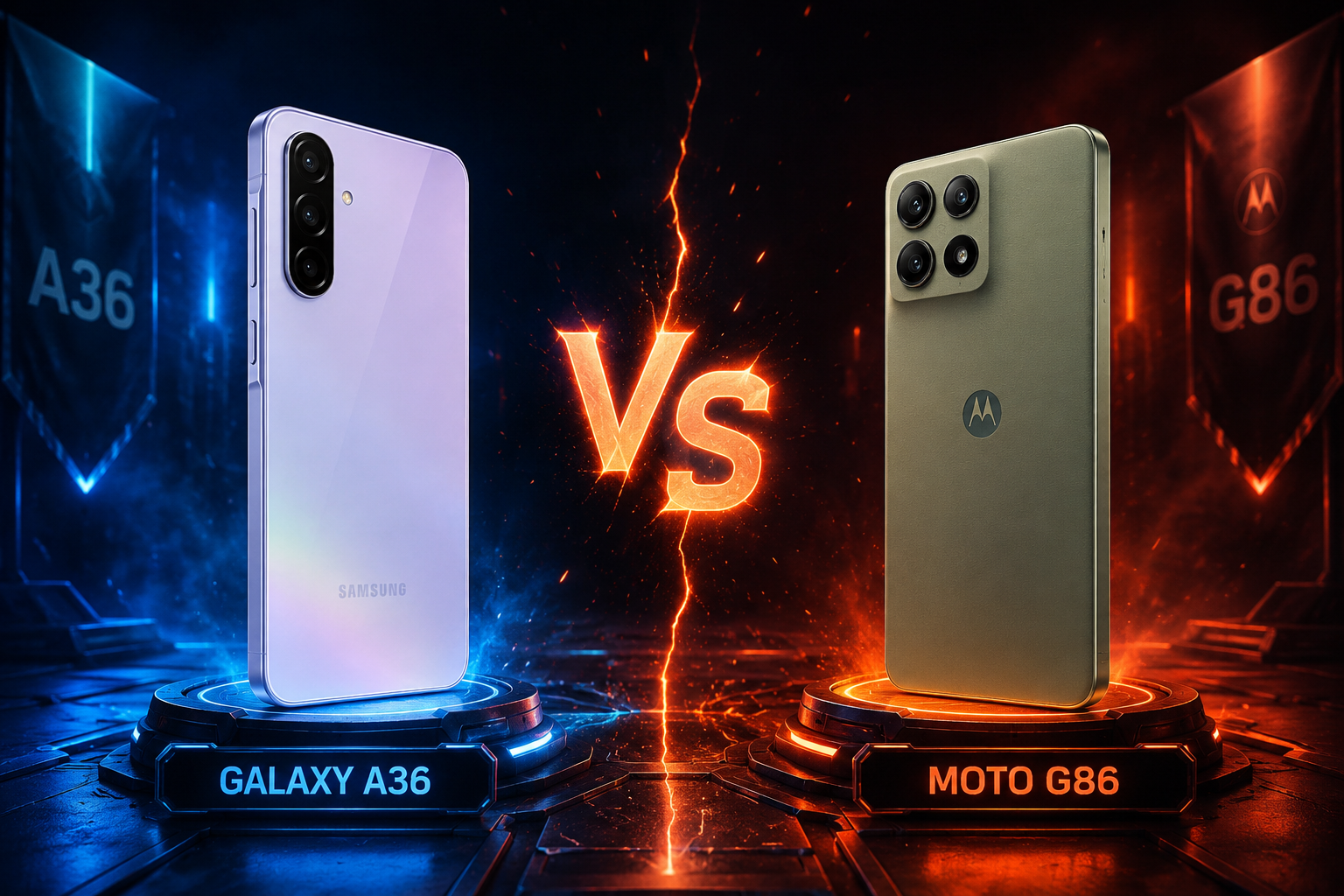 Galaxy A36 ou Moto G86: qual é o intermediário mais inteligente de comprar agora?