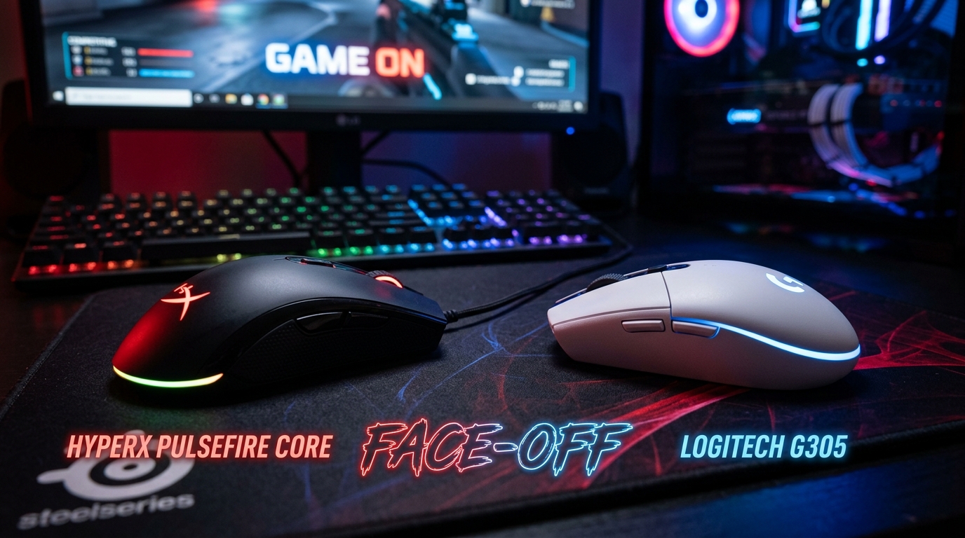 Logitech G305 ou HyperX Pulsefire Core: a escolha de R$ 200 que separa quem joga sério de quem só acha que joga