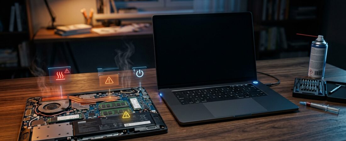 Notebook Desligando Sozinho? Veja as Causas Reais e Como Identificar a Sua Antes de Levar pra Assistência
