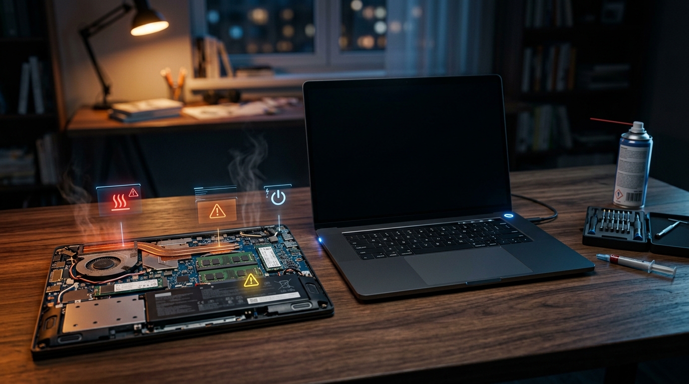 Notebook Desligando Sozinho? Veja as Causas Reais e Como Identificar a Sua Antes de Levar pra Assistência