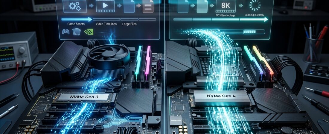 SSD NVMe Gen 3 vs Gen 4: Vale Pagar Mais Pela Velocidade — ou É Só Número Bonito na Caixa?