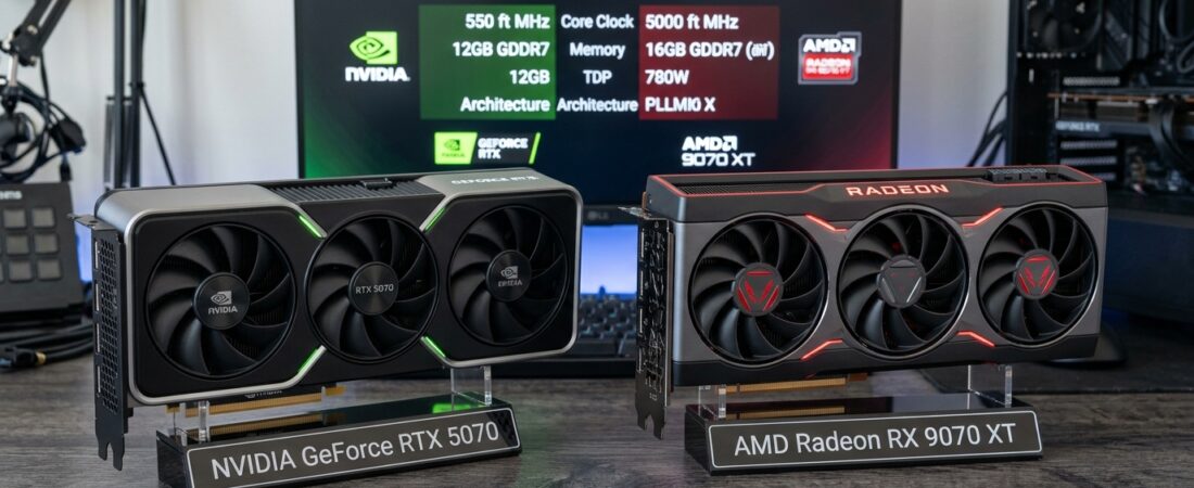 RTX 5070 ou RX 9070 XT: a disputa de 1440p que não tem vencedor único — só a escolha certa pra você