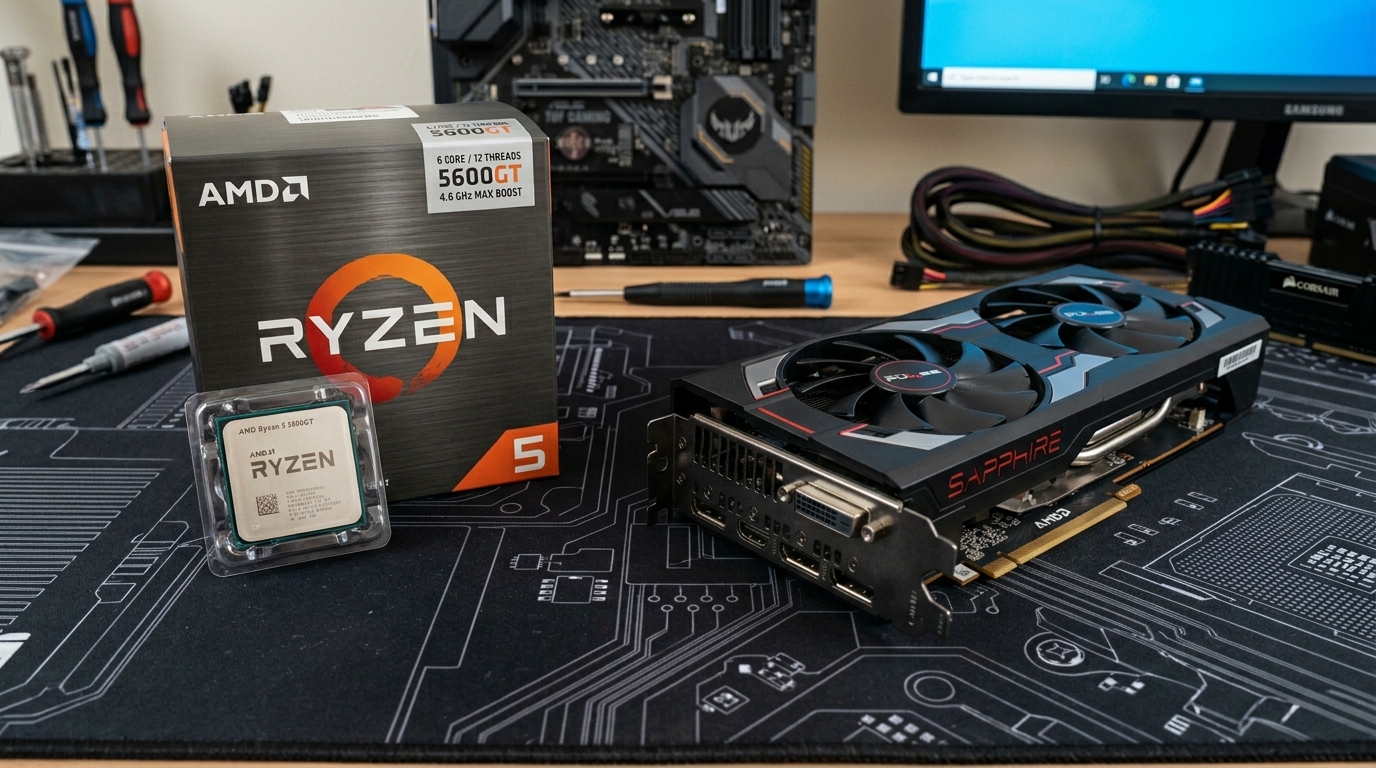 Ryzen 5 5600GT ou RX 580: qual faz mais sentido comprar — e qual pode ser uma armadilha