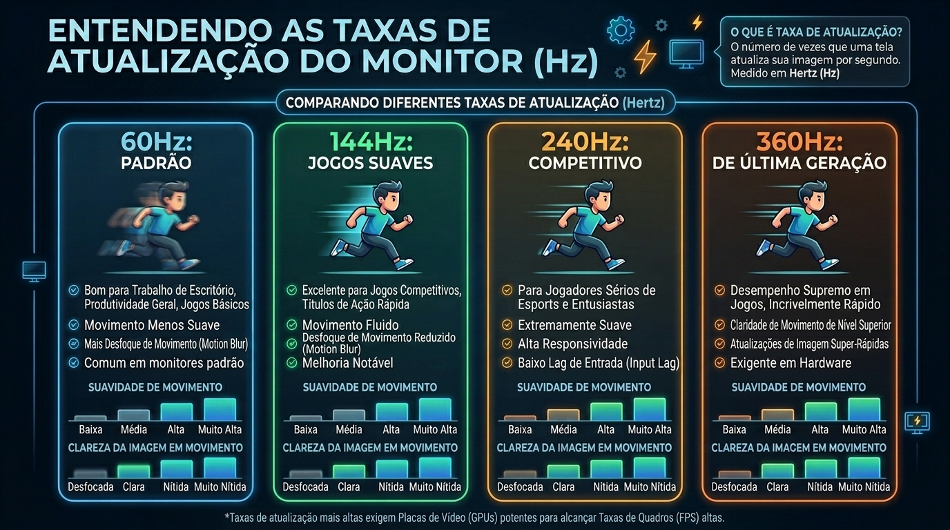 60Hz, 144Hz ou 240Hz — Qual Frequência Realmente Te Faz Matar Primeiro em CS2 e Valorant?