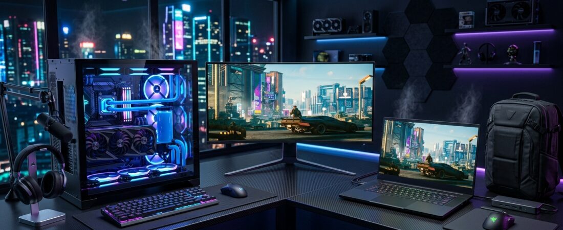 PC montado vs notebook gamer: onde cada real investido rende mais — e qual você deveria comprar