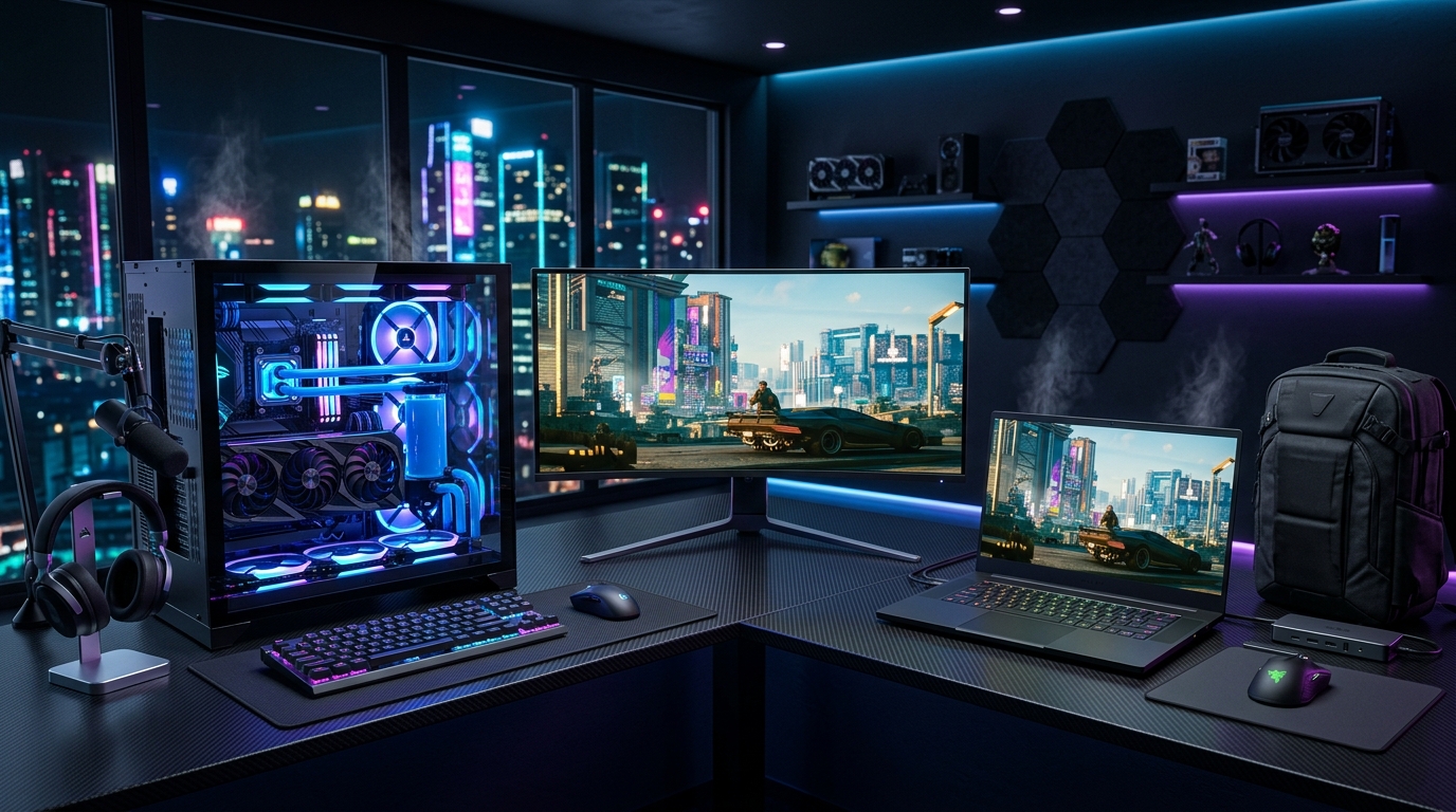 PC montado vs notebook gamer: onde cada real investido rende mais — e qual você deveria comprar