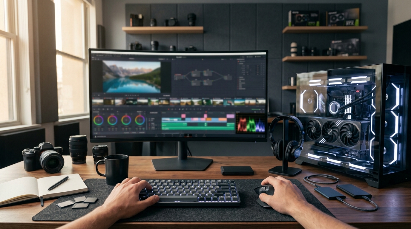 RTX 5050 para edição de vídeo: o que ela entrega de verdade — e onde para