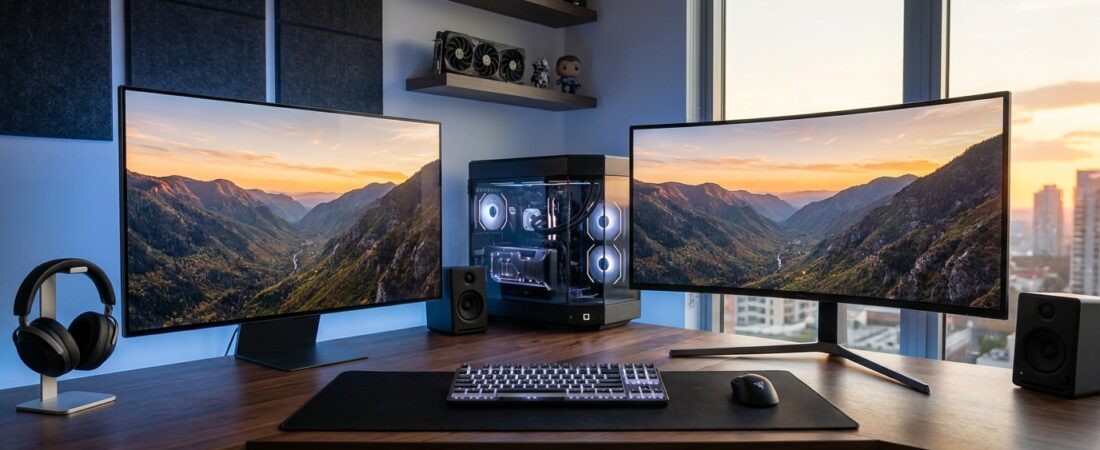 Monitor curvo ou plano: a resposta honesta que nenhum vendedor vai te dar