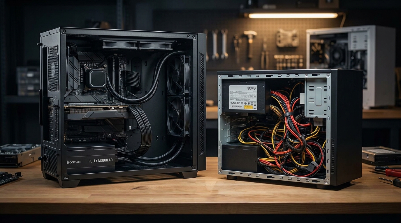 Fonte Modular ou Não Modular: a Diferença que Aparece na Hora que Você Menos Quer