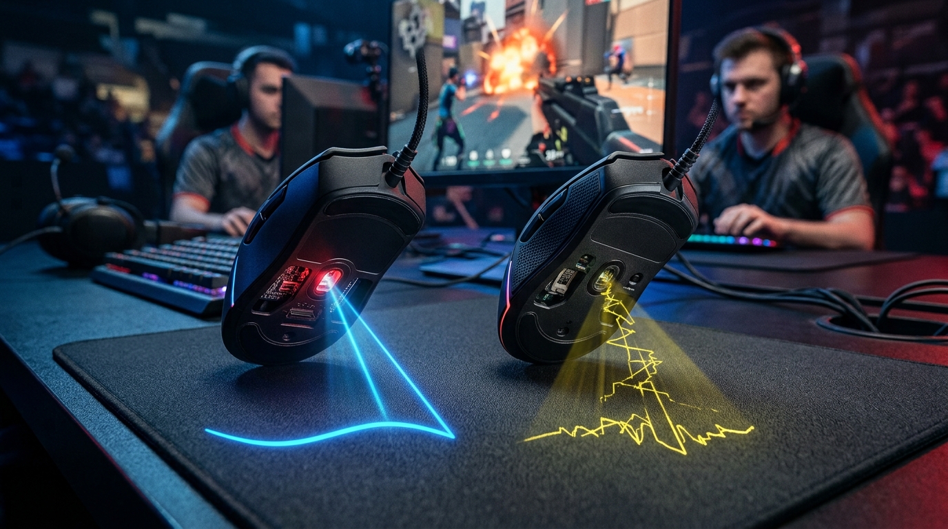 O mouse laser é mais preciso que o óptico — mas jogadores profissionais não usam. Entenda por quê